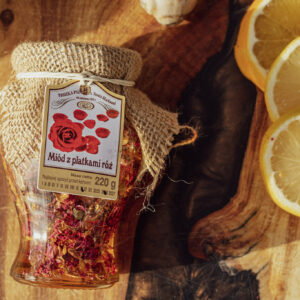 miód z płatkami róż 220g